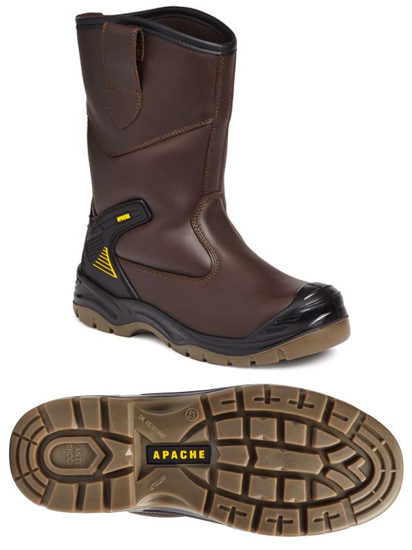 AP305 - Apache Brown Waterproof Rigger Boot